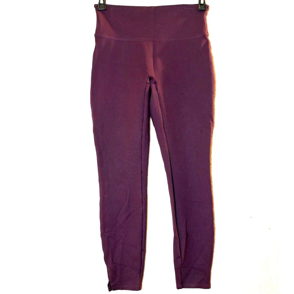 SPANX Burgundy Ponte High Rise Shaping Leggings Women’s M Ankle